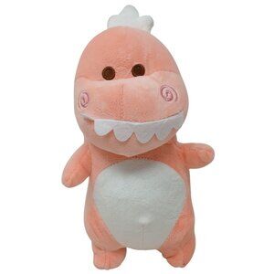 Cute Dinosaur Plush Toy Toothy Grin White Belly 10" Tall Soft Stuffed Animal D51